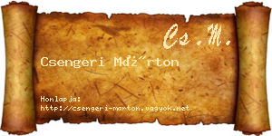 Csengeri Márton névjegykártya